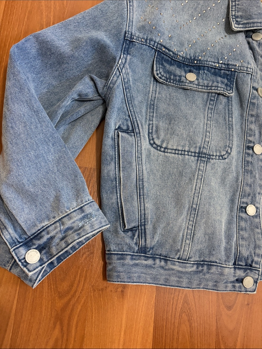 Blank NYC denim festival jacket bedazzled bling size small